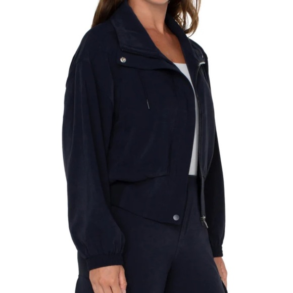 Liverpool Medium Jacket Zip Up Dolman Jacket in Lunar Blue pockets NWT - Picture 7 of 12